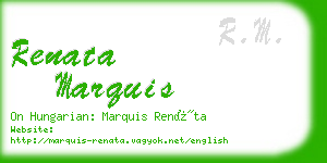 renata marquis business card